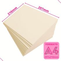 Papel A4 Branco 125 Folhas 180G Reciclado Artesanato Convite