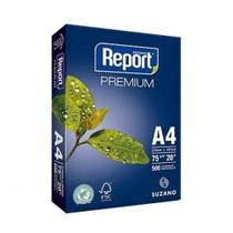 Papel a4 c/500fls 75gr report premium branco resma