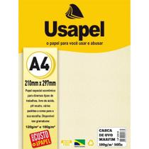 Papel A4 Casca de OVO Usapel Marfim 180G - Pacote com 50