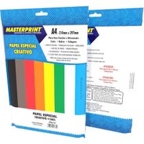 Papel A4 Color Criativo 8 Cores 75G Pacote com 45 Folhas