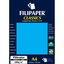 Papel a4 color filicolor azul 180g. filiperson