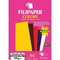 Papel A4 Color Filicolor PLUS Amarelo 180G. - Filiperson