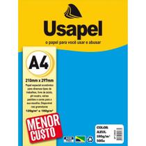 Papel A4 Color Usapel Azul 180G.