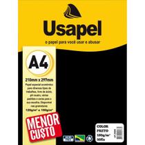 Papel A4 Color Usapel Preto 180G