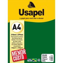 Papel A4 Color Usapel Verde 180G.