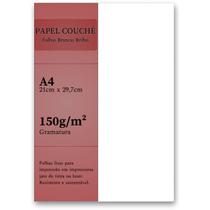 Papel A4 Couche Brilho 150G 250 Folhas 21X29,7Cm Laser