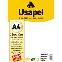 Papel A4 Couche Usapel Branco 180G.