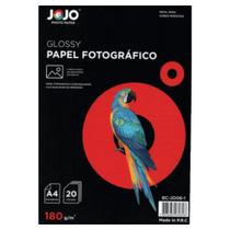 Papel A4 Fotográfico 180g JoJo Auto Brilho 20 Folhas Papel A4 Fotográfico 180g JoJo Auto Brilho 20 Folhas
