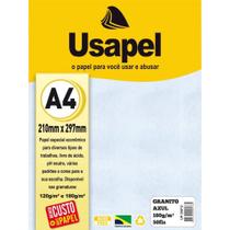 Papel A4 Granito Usapel Azul 180G - Pacote com 50 Folhas