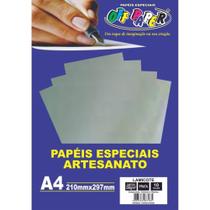 Papel A4 Lamicote 1 Face 250g 10fls Prata Off Paper