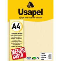 Papel A4 Linho Usapel Creme 180G. - Filiperson