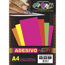 Papel A4 Neon Adesivo Laranja 100G. - Off Paper