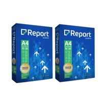 Papel A4 Report - Suzano - Branco 75g/m2 - 210mmx297mm - (500 folhas) - Kit com 02 pacotes