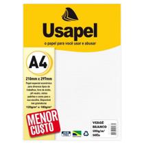 Papel A4 Vergê 50 Folhas Branco 180g Usapel