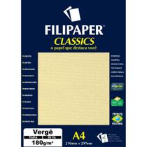 Papel A4 Vergê Palha 180G - Caixa com 50 Folhas