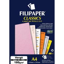 Papel A4 Vergê Rosa 180G Caixa com 50 Folhas