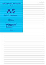 Papel A5 Offset Branco 90g Pautado 100 Folhas 21x14,8cm A5