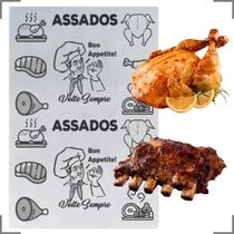 Papel Acoplado Branco 38x60 P/ Assados Frango Costela C/250