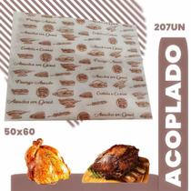 Papel Acoplado Delivery Assar Frango Costela Embalar Assados