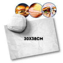 Papel Acoplado Mono Branco Liso para Hamburguer Frios Lanches - 30x38cm - 400 Folhas - Plastpel/GoodRool