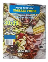 Papel Acoplado Para Frios Personalizado 30x38 C/400 Folhas - Papel Acoplado Para Frios Personalizado 30x38 C/400 Folhas -