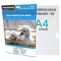 Papel Adesivo 80g A4 Glossy 50 folhas Masterprint