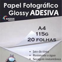 Papel Adesivo A4 glossy 115gr - alta resolução
