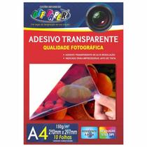 Papel Adesivo A4 Transparente 150g Off Paper 10 Folhas