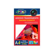 Papel Adesivo A4 Transparente 150g Off Paper 10 Folhas Papel Adesivo A4 Transparente 150g Off Paper 10 Folhas