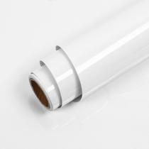 Papel Adesivo Branco Brilho Envelopa Geladeira Fogão 2mx50cm - BG Adesivos