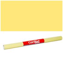 Papel Adesivo Contact Amarelo Pastel Fosco Opaco Lavável 45 Cm X 10 Mts