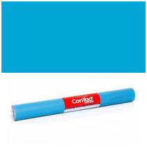 Papel Adesivo Contact Azul Celeste Fosco Lavável 45 Cm X 10 Metros