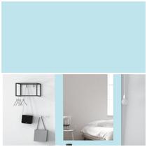 Papel Adesivo Contact Azul Pastel Fosco Opaco Lavável 45 Cm X 5 Mts