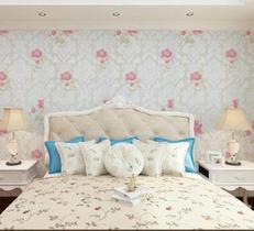 Papel Adesivo Contact De Parede Floral Rosa 45 Cm X 10 Metros