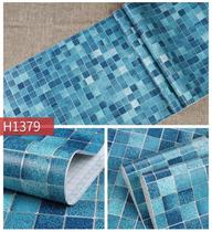 Papel Adesivo Contact De Parede Pastilhas Azul 45 Cm X 5 Mts