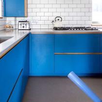 Papel Adesivo Contact Leotack Azul com 10 metros Paredes/Móveis/Eletrodomésticos