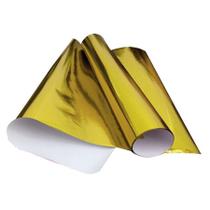 Papel Adesivo Contact Metalizado Dourado Ouro Brilho C/15 Metros