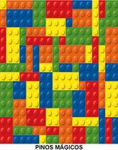 Papel Adesivo Contact Pinos Magicos 45cmx10mt Infantil Lego