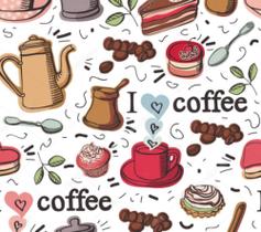 Papel Adesivo Cozinha Lavável Cantinho do Café Delicado Vinil