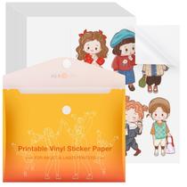Papel adesivo de vinil imprimível HTVRONT 100 folhas à prova d'água