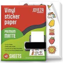 Papel adesivo de vinil imprimível, impressora a jato de tinta JOYEZA, 40 folhas
