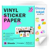 Papel adesivo de vinil imprimível Ruibytree 35 folhas A4