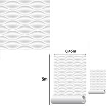 Papel Adesivo Decorativo Gesso Abstrato 3D Degradê Cinza 10m Papel Adesivo Decorativo Gesso Abstrato 3D Degradê Cinza 10m