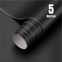 Papel Adesivo Decorativo Para Parede Moveis Geladeiras Eletrodomésticos Preto