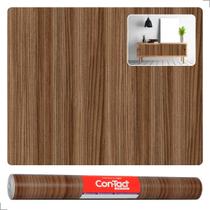 Papel Adesivo Envelopamento Contact Móveis Armário Sala Cozinha Quarto Madeira Nogueira 45cmx10m
