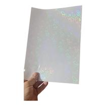Papel Adesivo Holográfico Pp A4 10 Folhas Borboleta