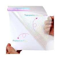 Papel Adesivo Holográfico Transparente À Prova d'Água A4 20 Folhas 11,7 X 8,3 Polegadas