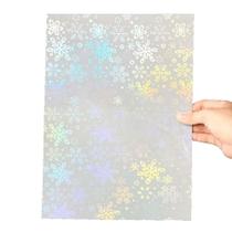 Papel Adesivo Holografico Vinil Motivate Flocos de Neve Snow A4 Pacote 50 Folhas Papel Adesivo Holografico Vinil Motivate Flocos de Neve Snow A4 Pacote 50 Folhas