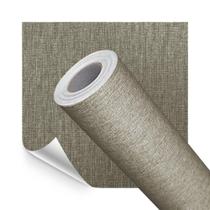 Papel Adesivo Impermeavel Texturizado Tecido Palha Escuro 5M Papel Adesivo Impermeavel Texturizado Tecido Palha Escuro 5M