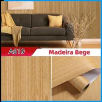 Papel Adesivo Madeira para Envelopamento 10 Metros ideal para Moveis, Parede, Sala, Quarto COR:A619quantidade:3 Rolo =